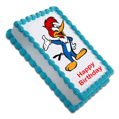 "Woody Wood Pecker Cartoon - 2kgs (Photo Cake) - Click here to View more details about this Product